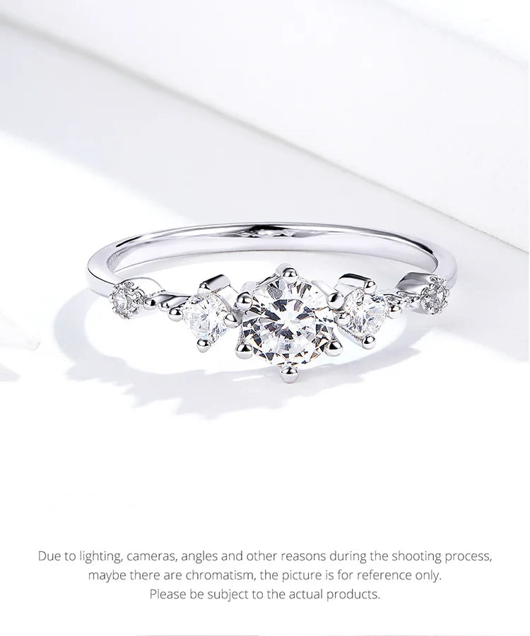 LUX Dazzling Sparkling Engagement Finger Rings