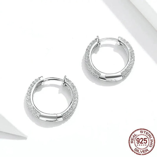 LUX Ear Hoops Luxury Ear Buckles Pave Setting Zircon