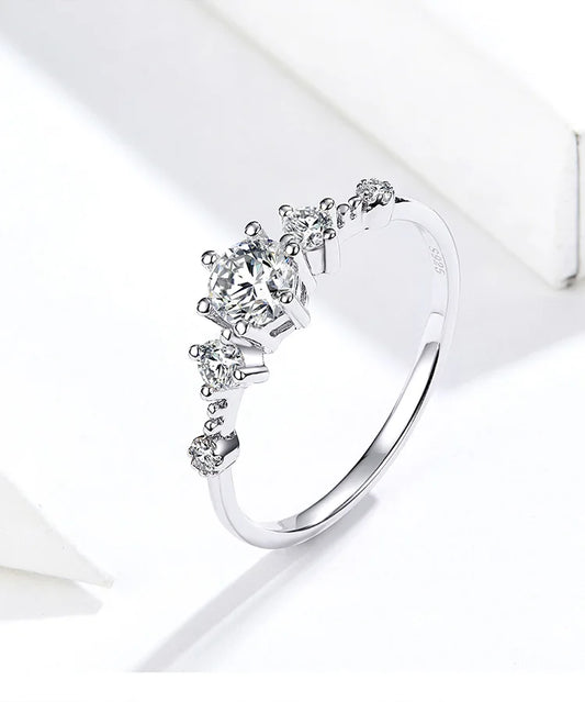 LUX Dazzling Sparkling Engagement Finger Rings