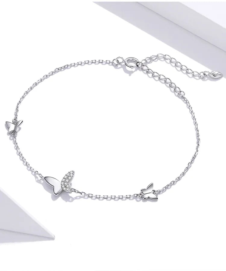 LUX Flying Butterfly Bracelet Lobster Clasp Chain