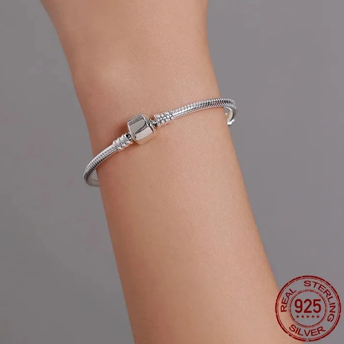 LUX Sterling Silver Snake Chain Bangle & Bracelet