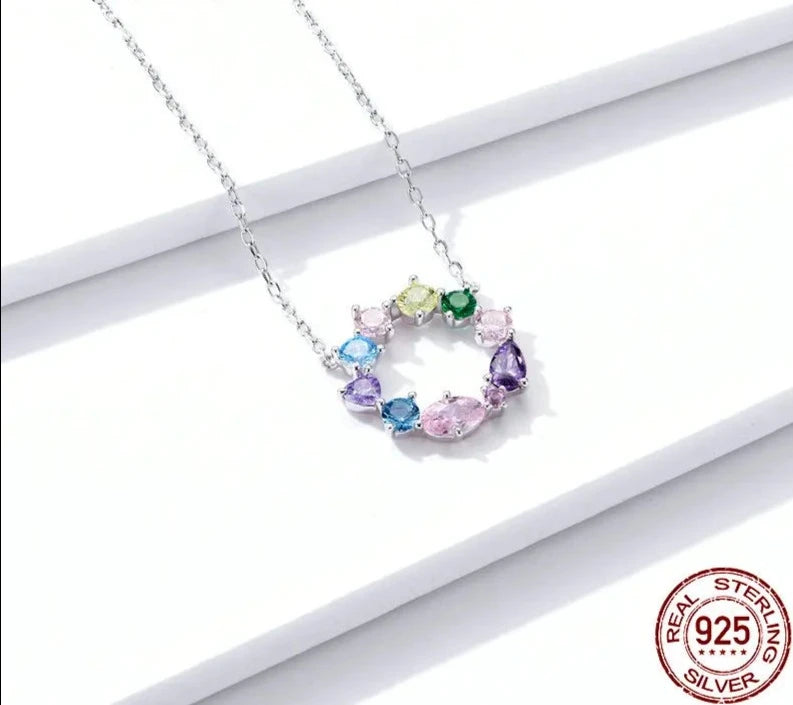 LUX Wreath Necklace for Girl Jewelry Colorful AAA CZ Jewelry Original Design