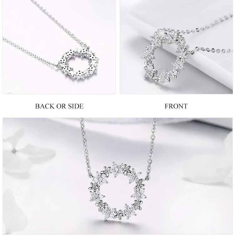 LUX Sterling Silver Shining Stackable Star Round Shape Pendants Necklaces