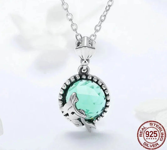 LUX Genuin Romantic Fairy Story Light Green CZ Pendant Necklaces