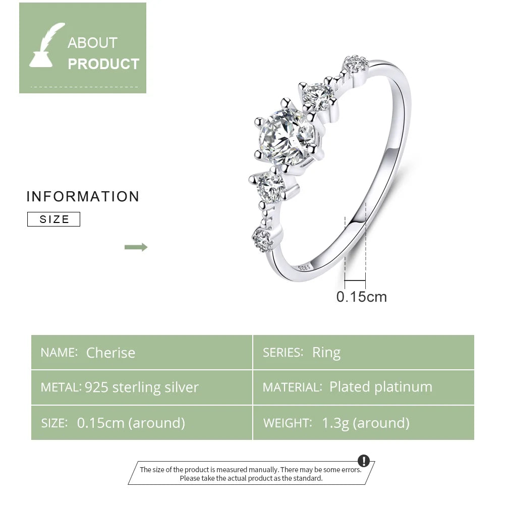 LUX Dazzling Sparkling Engagement Finger Rings