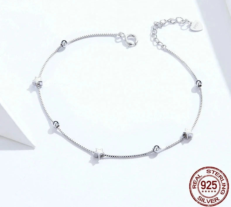 LUX Heart and Star Beads Chain Bracelet