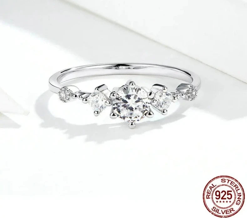 LUX Dazzling Sparkling Engagement Finger Rings