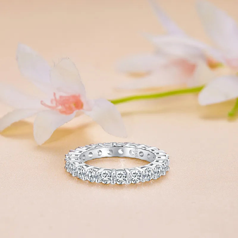 LUX Moissanite Ring Full Eternity Band for Women