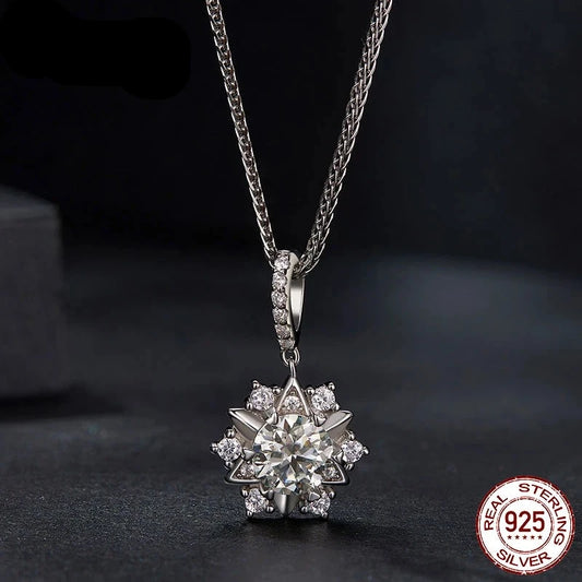 LUX 1 Carat Real Moissanite Star Pendant Necklace