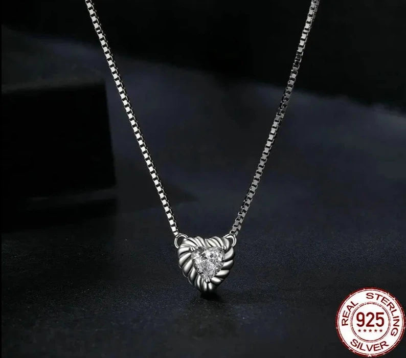 LUX Heart-Shaped Moissanite Pendant Necklace