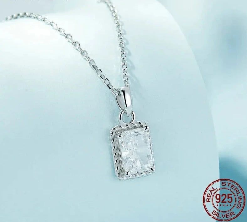 LUX Big Shiny Gem Link Chain Fine Jewelry Zircon Luxury Necklace