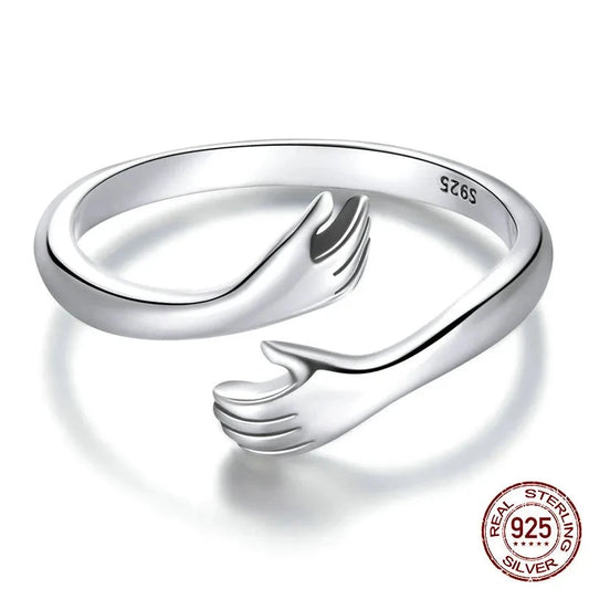 LUX Sterling Silver Hug Warmth and Love Ring