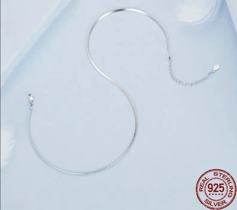 LUX White Gold Plated Dainty Choker Necklace