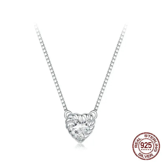 LUX Heart-Shaped Moissanite Pendant Necklace