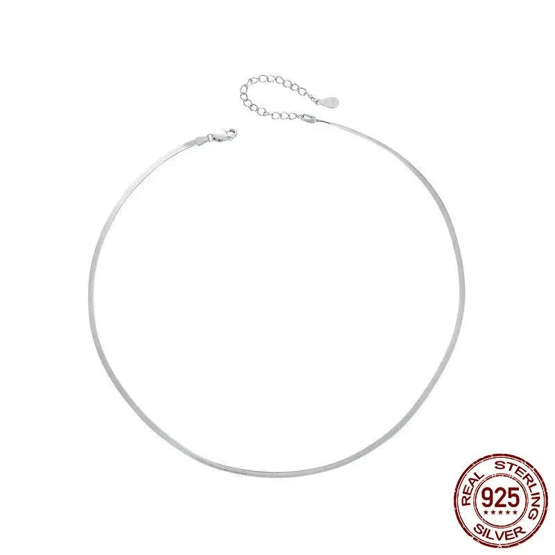 LUX White Gold Plated Dainty Choker Necklace