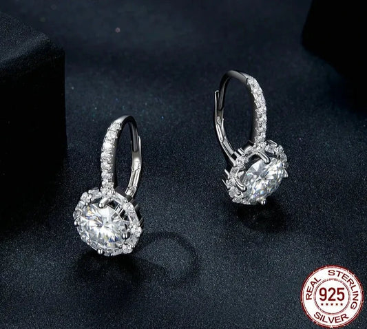 LUX Moissanite Hoop Earrings