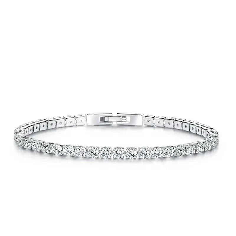 LUX Authentic Plated Platinum 5 Colors Tennis Bracelet