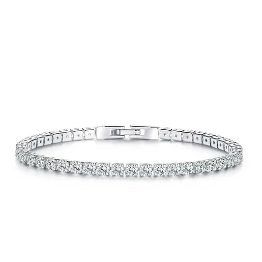 LUX Authentic Plated Platinum 5 Colors Tennis Bracelet