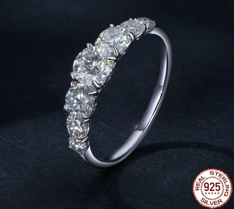 LUX Moissanite Ring Delicate Lab Diamond Ring