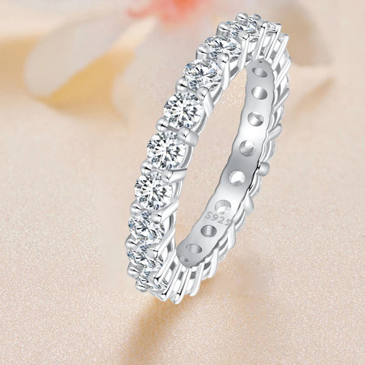 LUX Moissanite Ring Full Eternity Band for Women